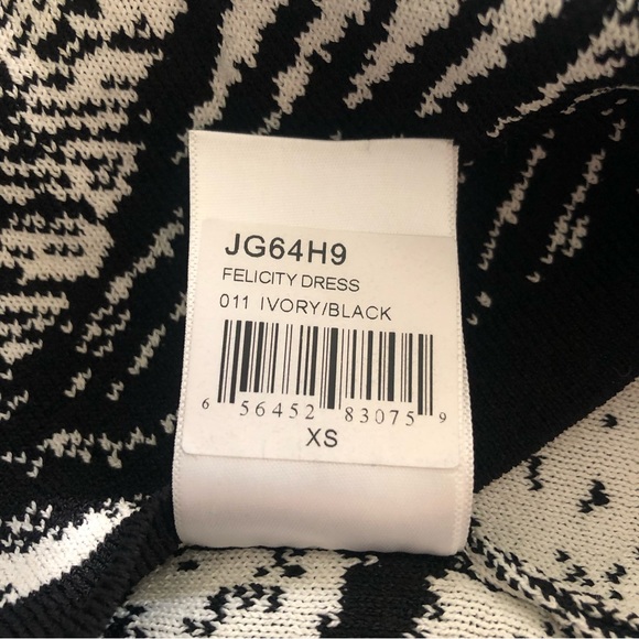 Plenty by TRACY REESE Felicity Jacquard Knit Dress in Ivory/Black XS - Picture 10 of 12